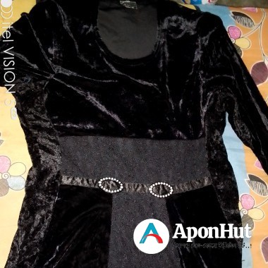 Velvet Party Grawn Dress In Bangladesh