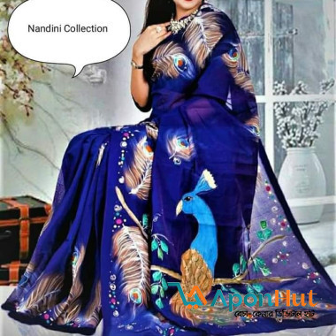 Hand print saree