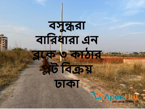 বসুন্ধরা বারিধারা এন ব্লকে ৩ কাঠার প্লট বিক্রয় ঢাকা, Ready Plot For Sale Bashundhara