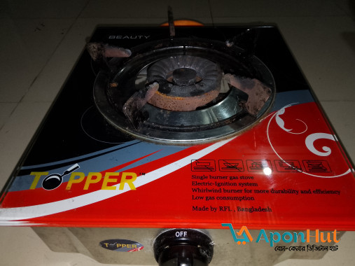 Topper Beauty Single Glass Auto Stove NG (লাইনের গ্যাসের চুলা)