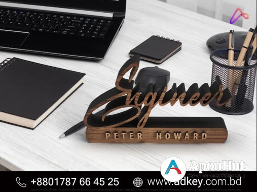 Acrylic Name plate wood name signage maker in BD