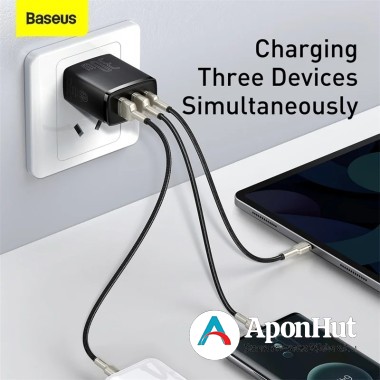 Charger 2U+C Three Ports 30W Travel Power Adapter