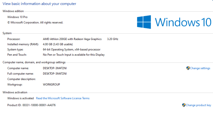 AMD Running Desktop PC for Sale