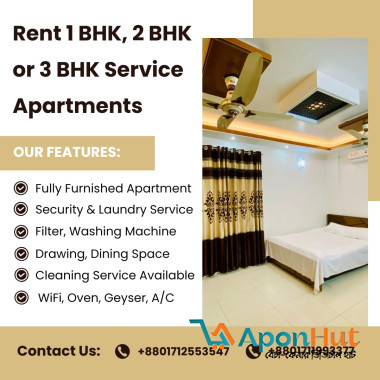 Luxury 1/2/3/4 Bedroom Furnished Apartment Rent in Bashundhara R/A