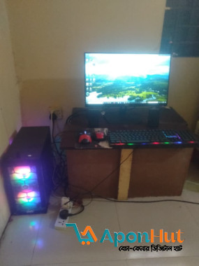 ফুল কম্পিউটার সেটআপ বিক্রি | i3 6th Gen | 22” Dell Monitor | RGB কিবোর্ড