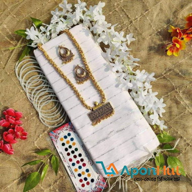 Half Silk Sequined Saree Combo Package