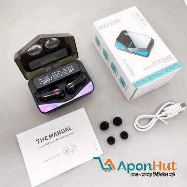 TWS Wireless Earphone M28 Bluetooth Gaming Ear-buds 5.1 | Gadget Bilash Store