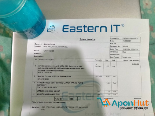 HP Laptop Sale / ১ বছর ব্যাবহার করা হয়ছে Intel Core i5-12th Gen