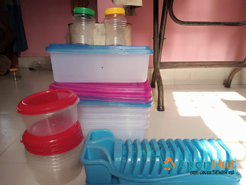 নতুন দোকানের ইনটেক প্লাস্টিক কন্টেইনার সেট | একদম আনইউজড | পাইকারি ও খুচরা