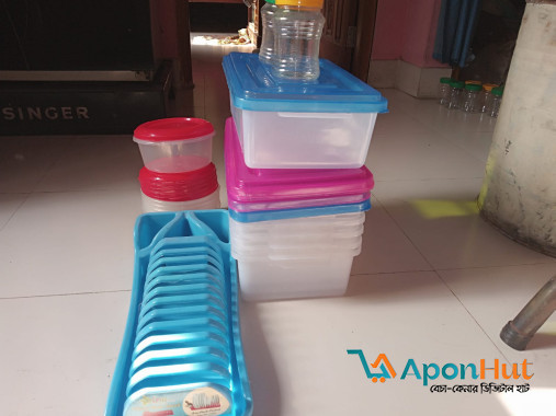 নতুন দোকানের ইনটেক প্লাস্টিক কন্টেইনার সেট | একদম আনইউজড | পাইকারি ও খুচরা