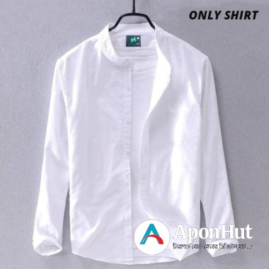Solid Color Cotton Shirt (Only Shirt)