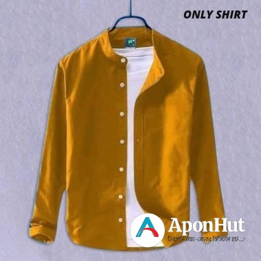 Solid Color Cotton Shirt (Only Shirt)