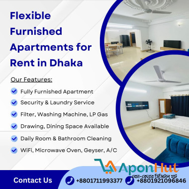2 Room Furnished Studio Apartment RENT in Bashundhara R/A