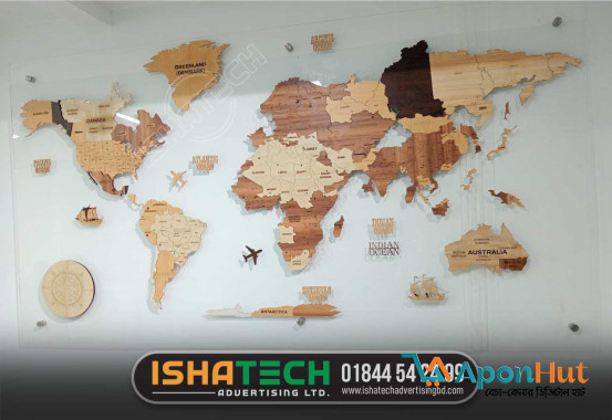 Acrylic Letter World Map.