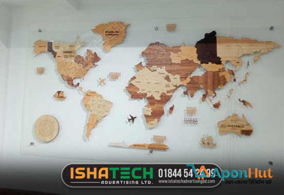 Acrylic Letter World Map.