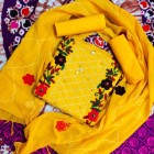সুতির এমব্রয়ডারি থ্রি পিস