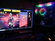 Gaming pc with monitor soundbox