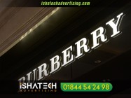 Acrylic Backlit & Frontlit Golden color SS Steel,