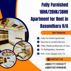 Modern Cozy 3-Bedroom Apartment Rent in Bashundhara R/A