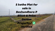5 katha Plot for sale in Bashundhara P Block & Price