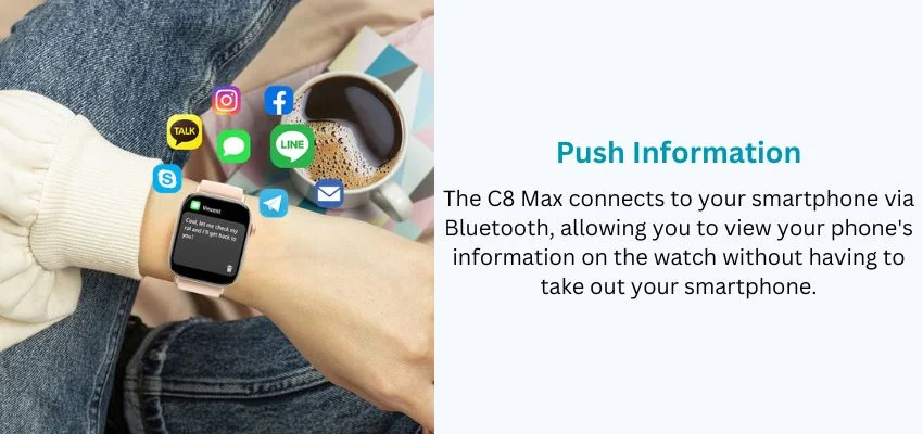 Colmi C8 Max Smart Watch with Full Touch Display and Fitness Tracker