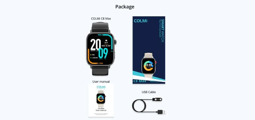 Colmi C8 Max Smart Watch with Full Touch Display and Fitness Tracker